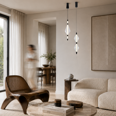 VITA lampa wisząca czarny 7,5W LED 2700K 2 x klosz bezbarwny