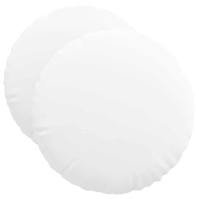 Poduszki na siedziska 2 pcs Biały ?50 x 19 cm tkanina