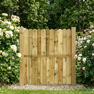 Brama ogrodowa 100 x 125 cm Lite drewno sosnowe zielony