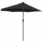 Parasolka ogrodowa Czarny 294 x 150 x 223 cm Poliester i Stal