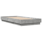 Łóżko z ramą z LED Betonowy szary 80 x 200 cm