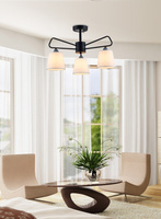Lampa sufitowa czarno-biała metalowa Morley Ledea 50203091