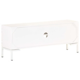 vidaXL Szafka pod TV, biała, 115x30x46 cm, lite drewno mango
