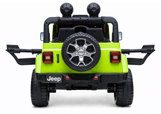 Auto na Akumulator Jeep Rubicon Światła LED MP3 Pilot 4x4 Zielony