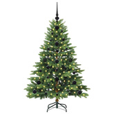 Sztuczna choinka z 150 diodami LED Zielony 120 cm PE i PVC