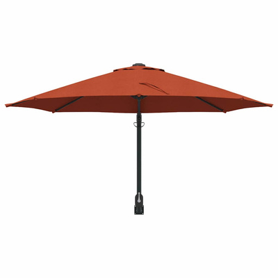 Parasolka ogrodowa terakota 248 x 248 x 148 cm Poliester i Stal