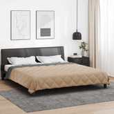 Letni Kołdra Antracyt i Taupe 220 x 260 cm Mikrofibra
