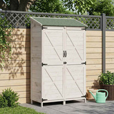 Shed ogrodowy Biały 106 x 56 x 176,5 cm Drewno Świerkowe