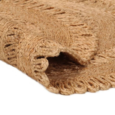 vidaXL Ręcznie pleciony dywan z juty, 150 cm, okrągły