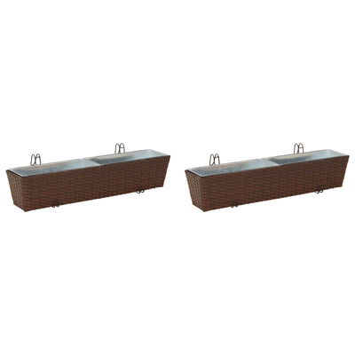 Balustrada 2 pcs 80 x 17 x 17 cm Metal
