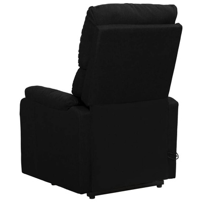 vidaXL Podnoszony fotel masujący, czarna, tkanina model standard