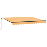 Markiza wysuwana piaskowy 500 × 300 cm Poliester i aluminium