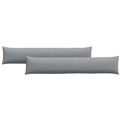 Poduszki na sofę 2 pcs Jasnoszary 200 x 40 cm tkanina