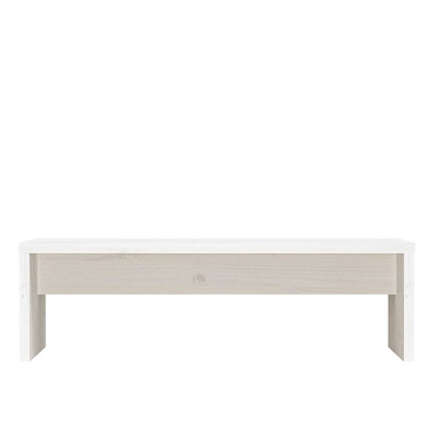 Podstawka na monitor, biała, 50x27x15 cm, lite drewno sosnowe
