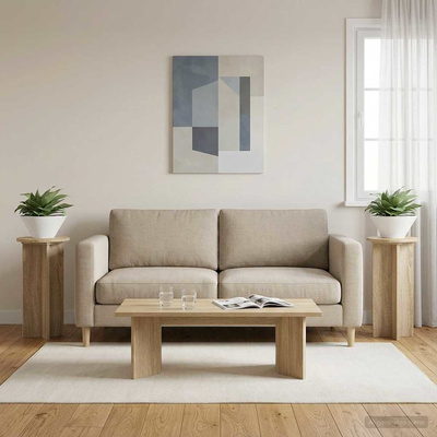 Stojak na rośliny 2 pcs dąb Sonoma 29,5 x 29,5 x 60 cm