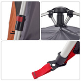 vidaXL Namiot rodzinny, 10-os., szaro-pomarańczowy, szybko rozkładany