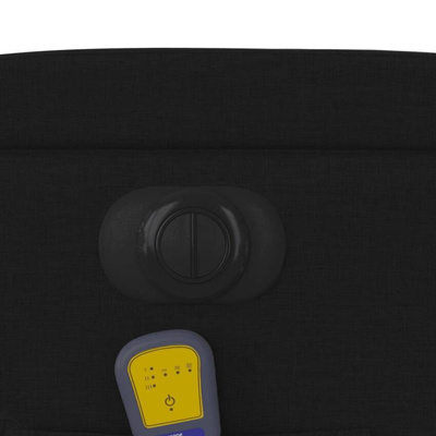 vidaXL Rozkładany fotel masujący, elektryczny, czarny, tkanina