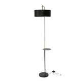 Lampa podłogowa czarna złota 1xE27 Impact 51-00026