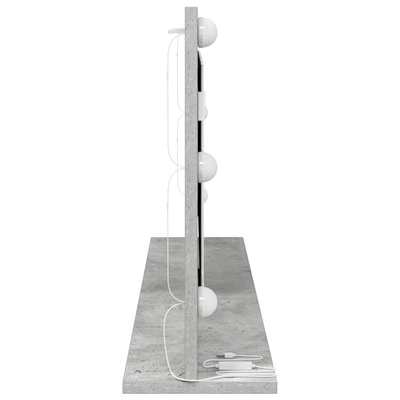 Lustro toaletowe Prostokątny Betonowy szary 100 x 45 x 18 cm