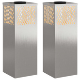 Słoneczna LED lampa na ścieżkę 2 pcs Srebrny Stal nierdzewna