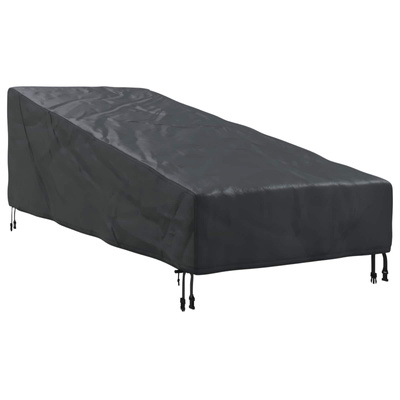 Pokrowiec na meble ogrodowe 210 x 80 x 75 cm Prostokątny Czarny