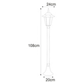 Lampa ogrodowa stojąca K-6009B CZARNY z serii STANDARD