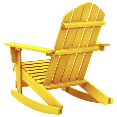 vidaXL Ogrodowy fotel bujany Adirondack, lite drewno jodłowe, żółte