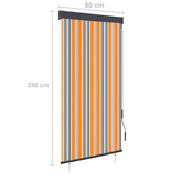 vidaXL Roleta zewnętrzna, 80x250 cm, żółto-niebieska