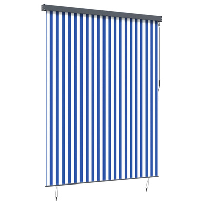 Roleta Niebieski i biały 200 x 250 cm Materiał i Aluminium