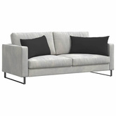 Poduszki na sofę 2 pcs Czarny 80 x 40 cm tkanina