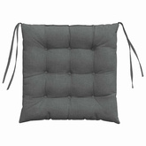 Poduszki na siedziska 4 pcs Ciemnoszary 40 x 40 x 6 cm tkanina