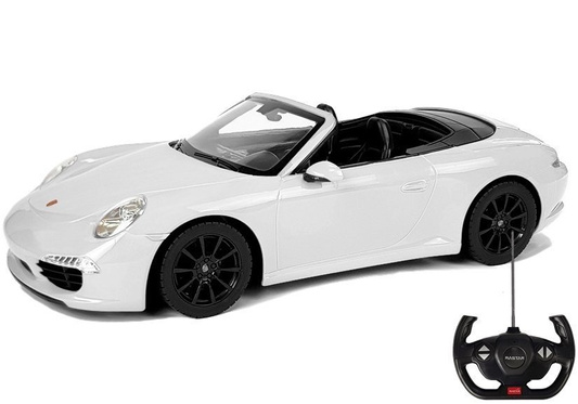 Auto Porsche 911 Carrera S Samochód Zdalnie Sterowane RC Rastar Białe 1:12
