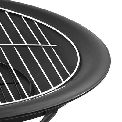 Palenisko i grill 2-w-1, z pogrzebaczem, 56x56x49 cm, stal vidaXL