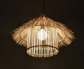 Lampa sufitowa wisząca z bambusa bali natural open