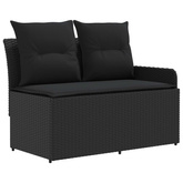 Zestawy mebli 4 szt. Czarny Rattan PE