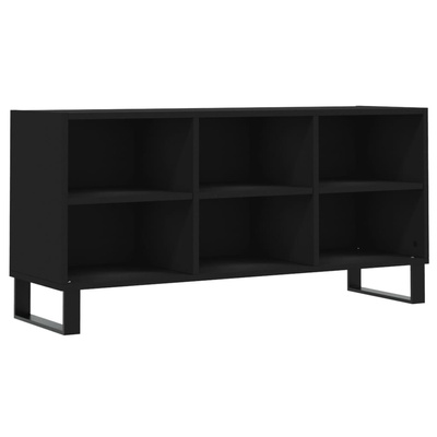 vidaXL Szafka pod TV, czarna, 103,5x30x50 cm, materiał drewnopochodny