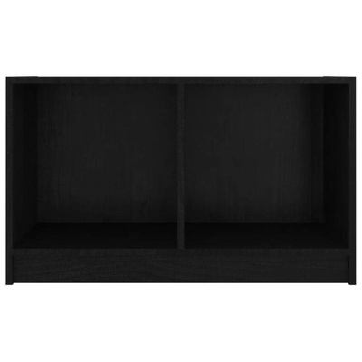 vidaXL Szafka pod TV, czarna, 70x33x42 cm, drewno sosnowe