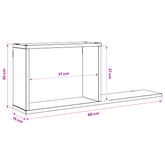 Półki wiszące Stare drewno 80 x 15 x 30 cm Drewno inżynieryjne