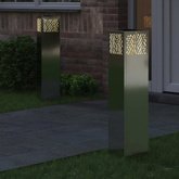 Słoneczna LED lampa na ścieżkę 2 pcs Srebrny Galwanizowany