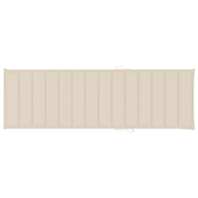 vidaXL Leżak podwójny z kremowymi poduszkami impregnowana sosna