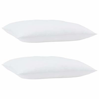 Poduszka 2 pcs Biały 80 x 60 x 20 cm Bawełna i poliester