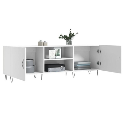 vidaXL Szafka pod TV, biała, 150x30x50 cm, materiał drewnopochodny wariant 8