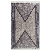 vidaXL Dywan, czarno-szary, 160x230 cm, bawełniany