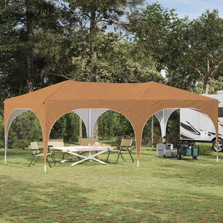 Namiot imprezowy rozkładany 575 x 288 x 245 cm Beżowy
