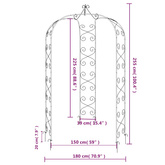 Pergola ogrodowa, czarna, ?180x255 cm, stalowa