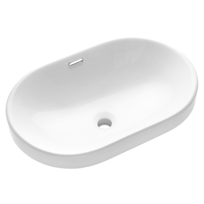 Umywalka wpuszczana w blat egina 60 cm owalna CE-52-060-W Invena