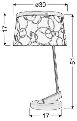 Lampka nocna Impresja biała metalowa z abażurem nowoczesna stołowa