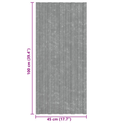 Panel dachowy 12 pcs srebrny 100 x 45 cm Stal galwanizowana