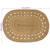 Dywany pokojowe naturalny 100 x 152 cm Juta