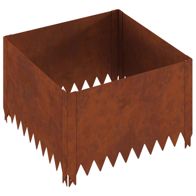 Krawężnik do trawnika 60 x 60 x 35 cm Stal Rdzawy